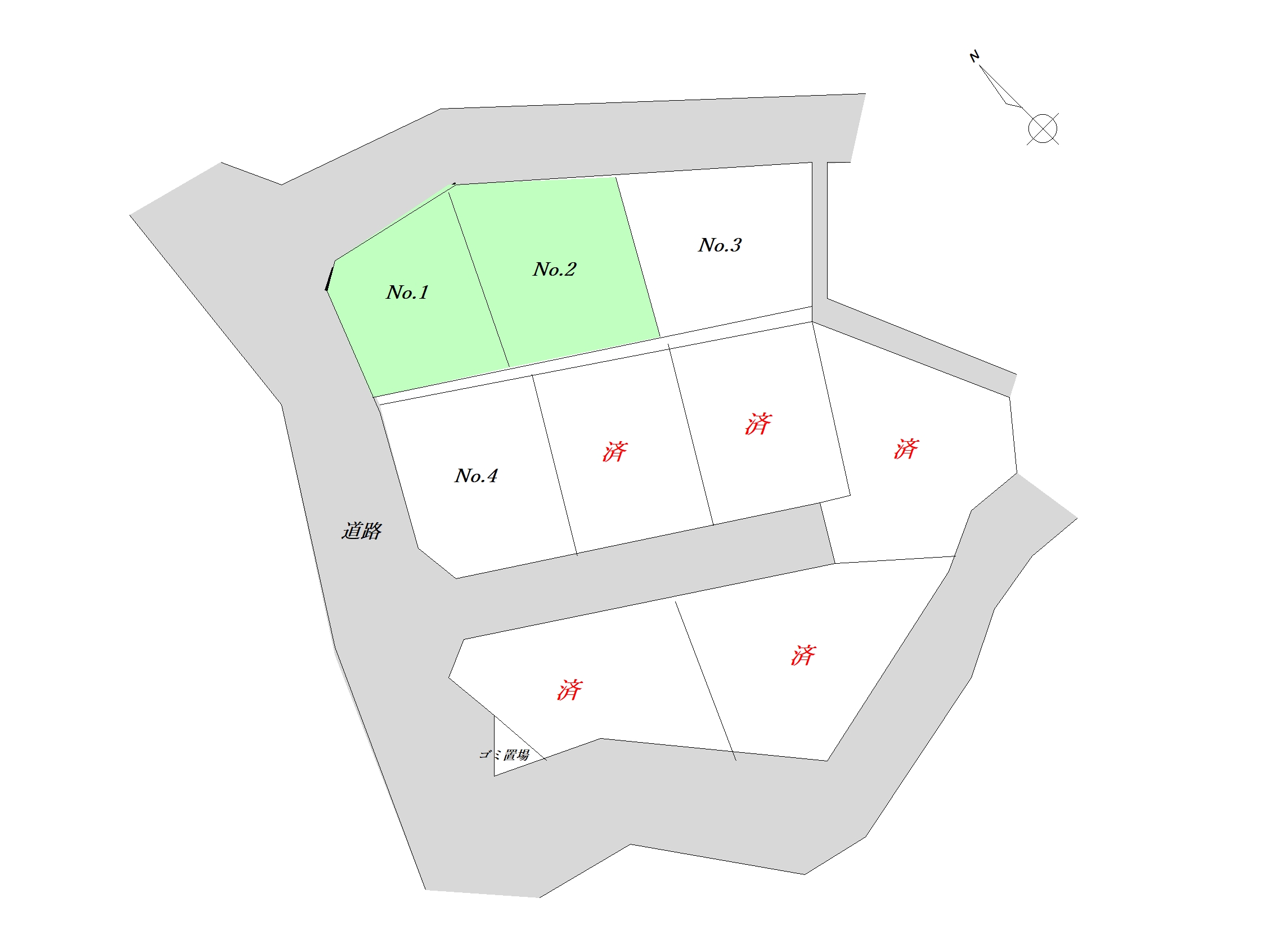 区割図（6号地を済）