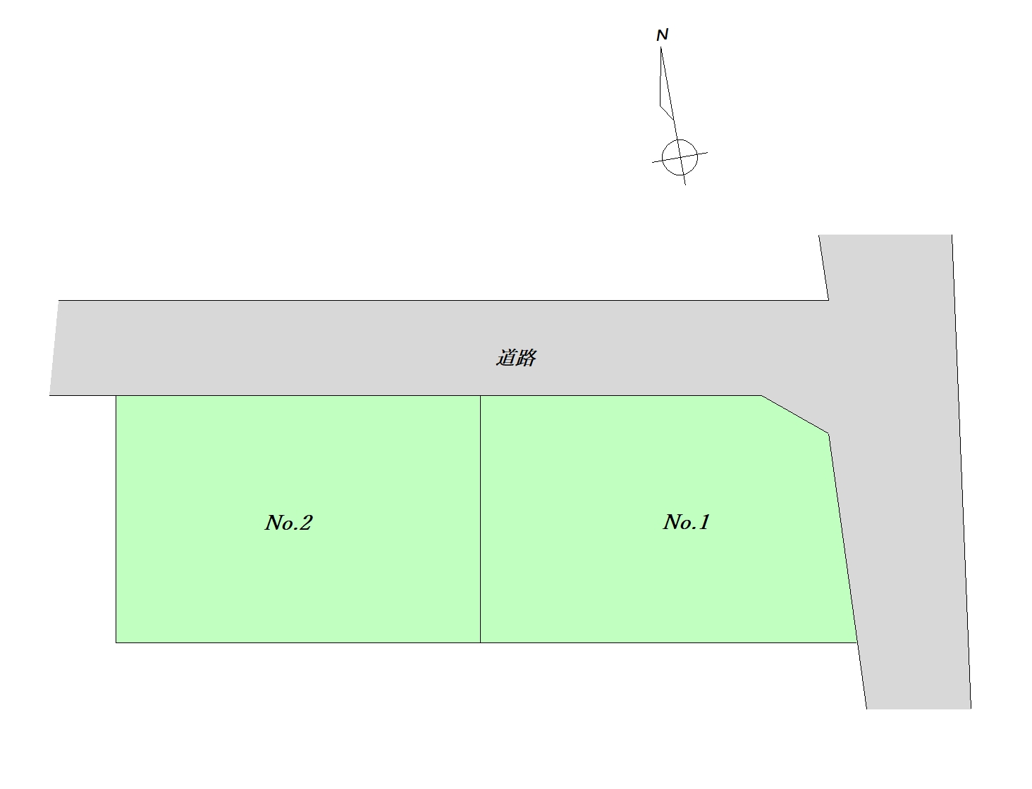 吉島西1丁目-区割図