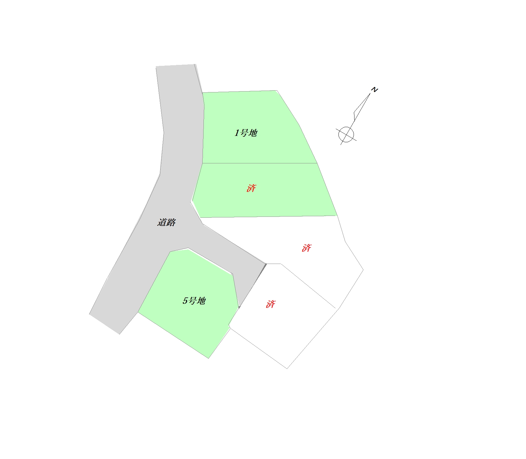利松1丁目　区割図