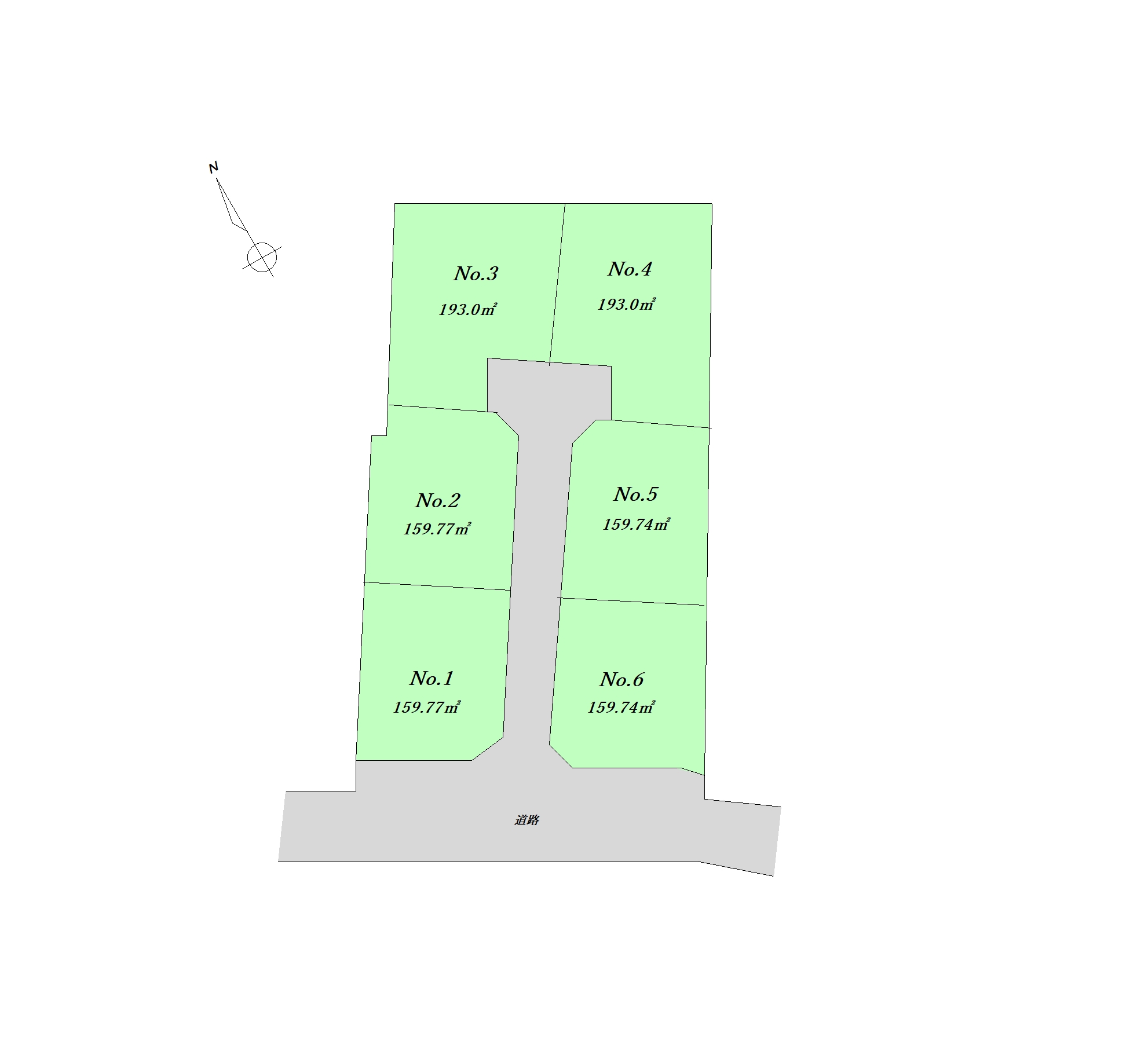 区割図　　面積あり