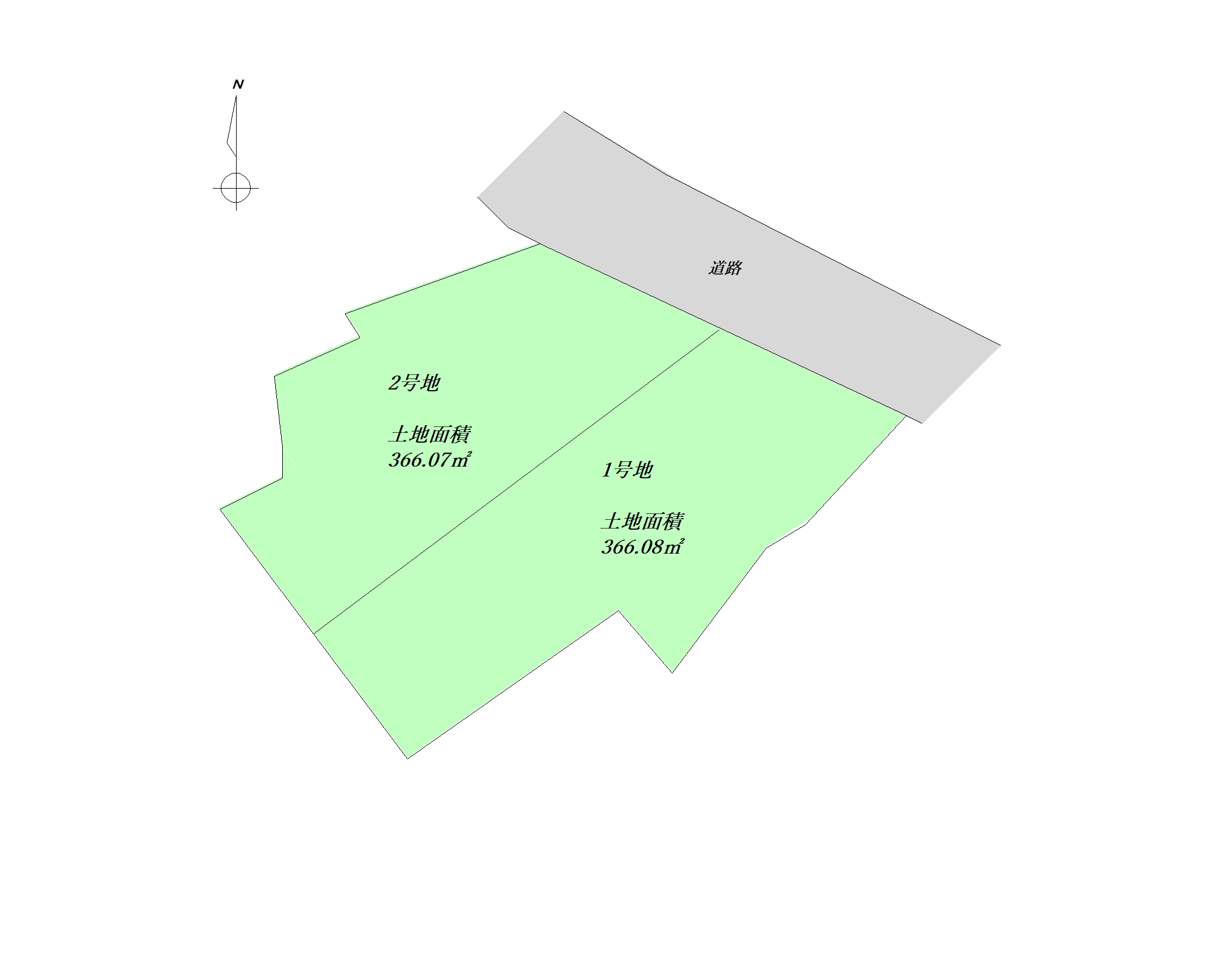区割-2区画売り　西条町田口③