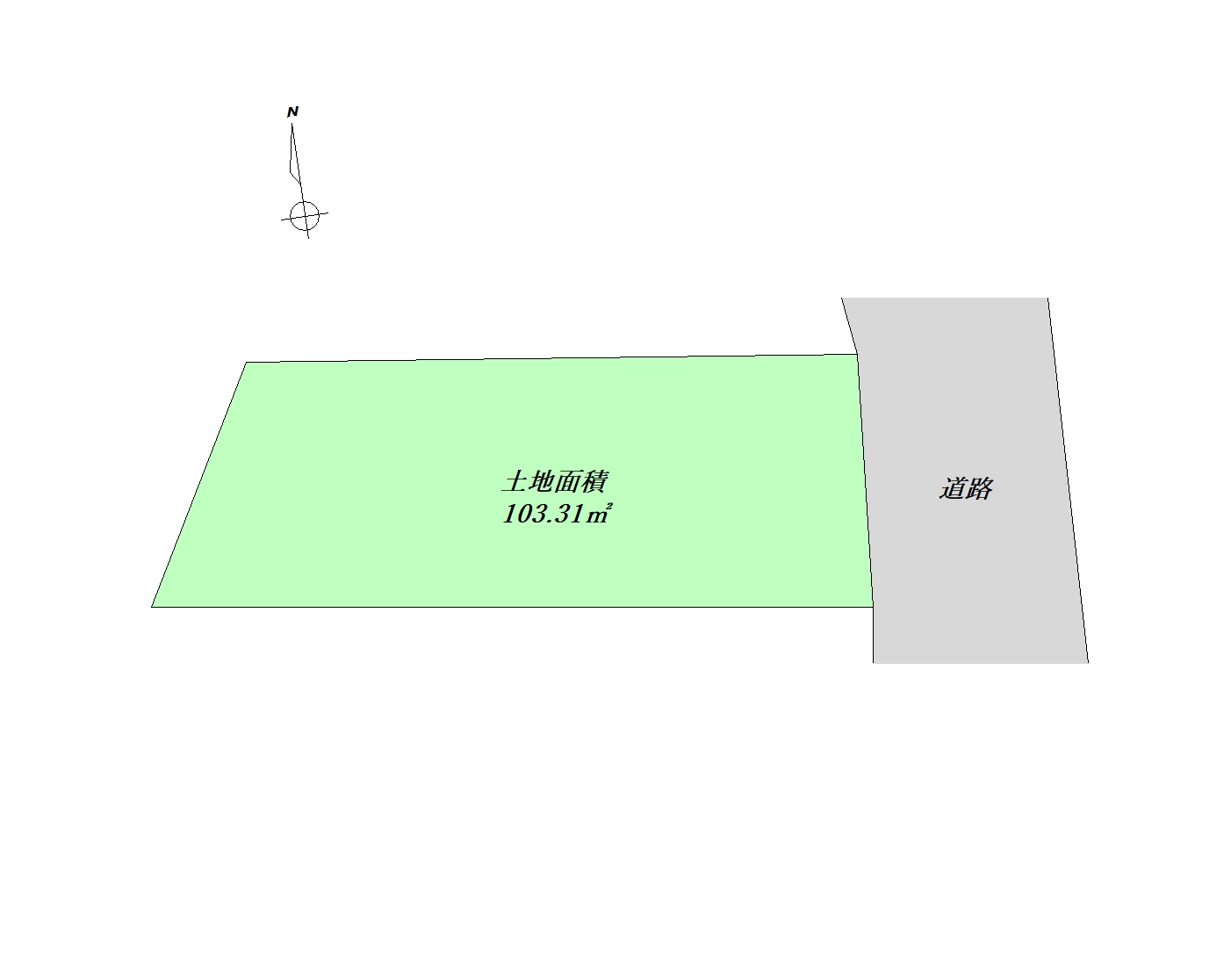 牛田早稲田2丁目　区割図仮