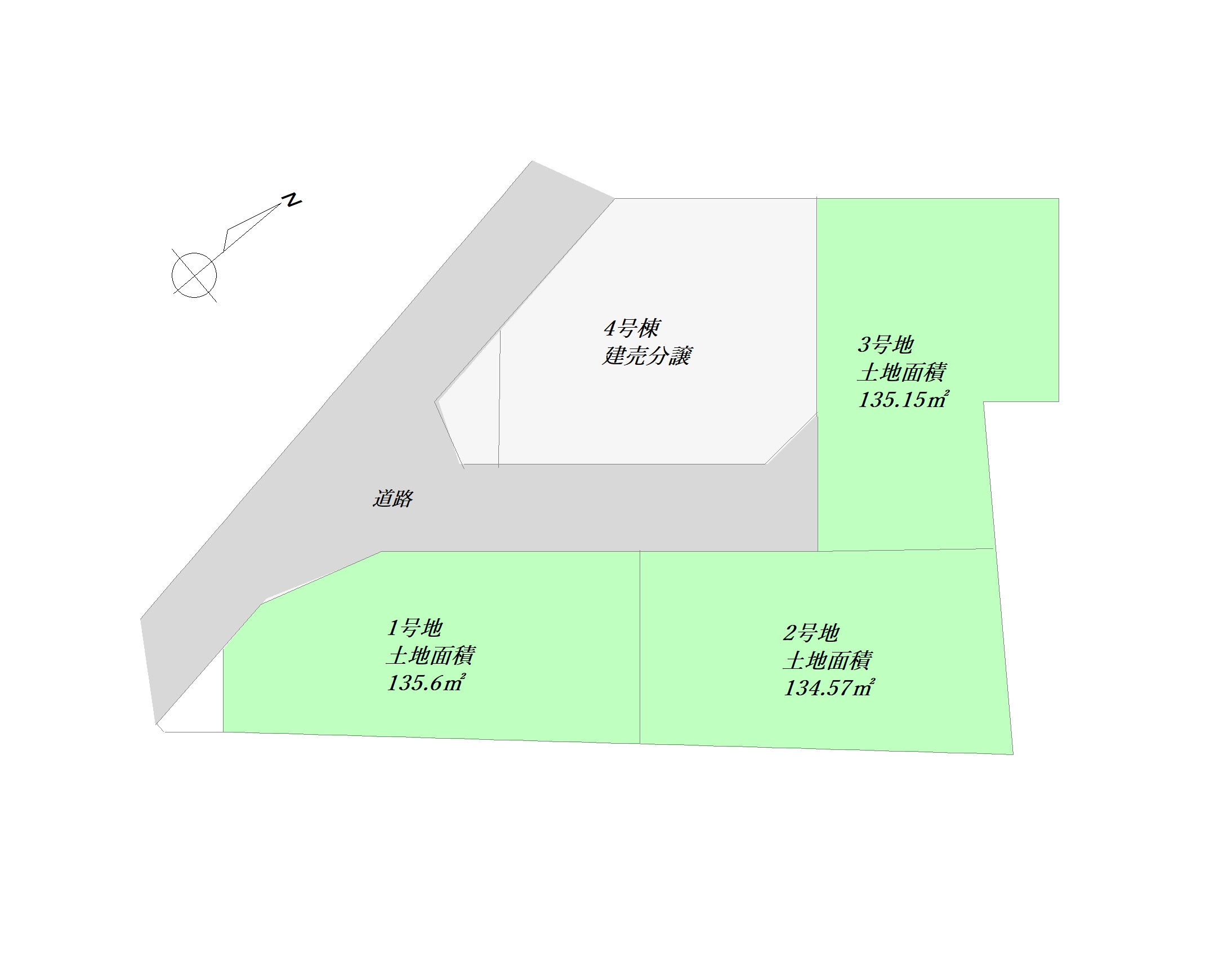 千同2丁目　区割図